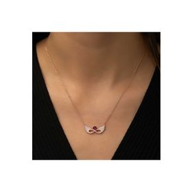 Gumush T4566 ​Gümüş Kanatlı Sonsuz Kalp Kolye