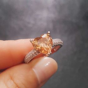 ​Gumush T4576 Gümüş Zirkon Taşlı Kalp Yüzük