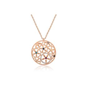 Gumush T4597 ​​​Gümüş Yaşam Çiçeği Kolye