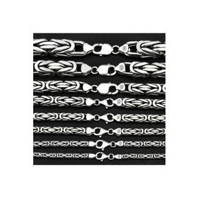 Gumush T4631 3 mm Köşeli Gümüş Kral Zincir