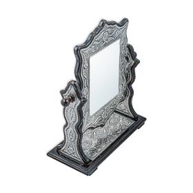 Gumush T4837 PB Çiçek Desenli Kare Çift Taraflı Gümüş Ayna