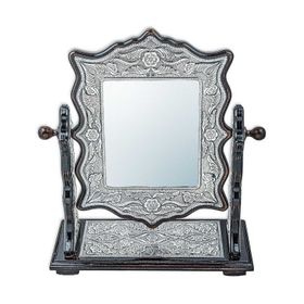 Gumush T4837 PB Çiçek Desenli Kare Çift Taraflı Gümüş Ayna