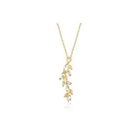 Gumush T4877 Gold Sarmaşık Kadın Gümüş Kolye