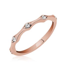 Gumush T4896 Rose Beştaş Mekik Kadın Gümüş Yüzük