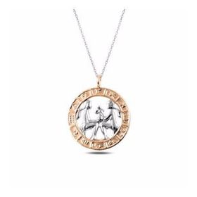 Gumush T4911gümüş Rose Ikizler Burcu Kolyeg