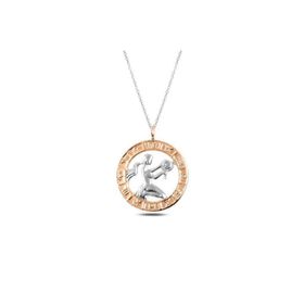 Gumush T4914 gümüş Rose Başak Burcu Kolye