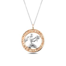 Gumush T4914 gümüş Rose Başak Burcu Kolye