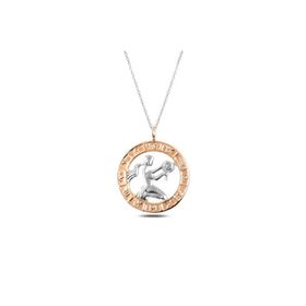 Gumush T4914 gümüş Rose Başak Burcu Kolye