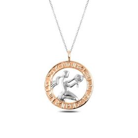Gumush T4914 gümüş Rose Başak Burcu Kolye