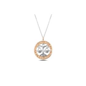 Gumush T4915 gümüş Rose Terazi Burcu Kolye