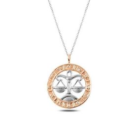 Gumush T4915 gümüş Rose Terazi Burcu Kolye
