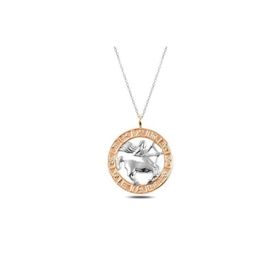 Gumush T4917 gümüş Rose Yay Burcu Kolye