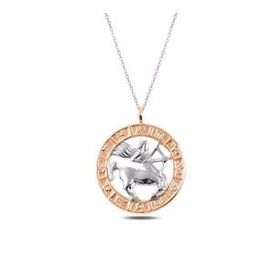 Gumush T4917 gümüş Rose Yay Burcu Kolye