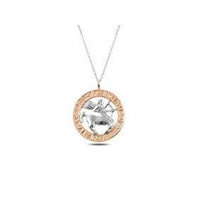 Gumush T4917 gümüş Rose Yay Burcu Kolye