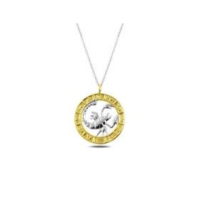 Gumush T4929 PB Gold Akrep Burcu Gümüş Kolye