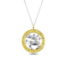Gumush T4930 gümüş Gold Yay Burcu Kolye