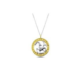 Gumush T4931 Gümüş Gold Oğlak Burcu Kolye