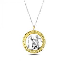 Gumush T4932 gümüş Gold Kova Burcu Kolye