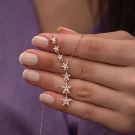 Gumush T4944 Kayan Yıldızlar Kadın Gümüş Kolye