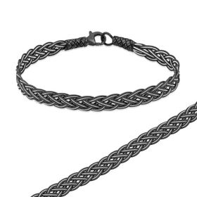 Gumush T4967 PB Örgü Kazaziye Unisex Gümüş Bileklik