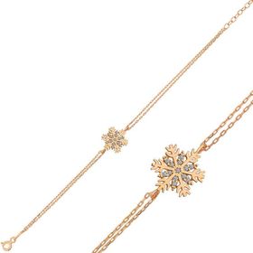 Gumush T4972 PB Rose Kar Tanesi Kadın Gümüş Bileklik