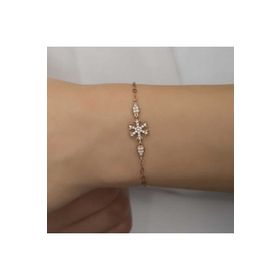 Gumush T4972 PB Rose Kar Tanesi Kadın Gümüş Bileklik