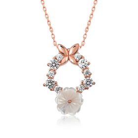 Gumush T5206 Gümüş Rose Bahar Çiçeği Kolye