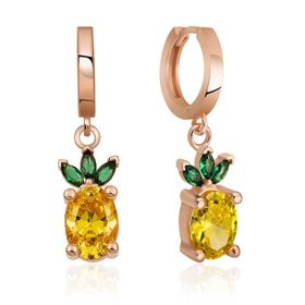 Gumush T5304 Gümüş Ananas Figür Meyve Küpe