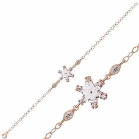 Gumush T5348 PB Beyaz Lotus Çiçeği Gümüş Bileklik