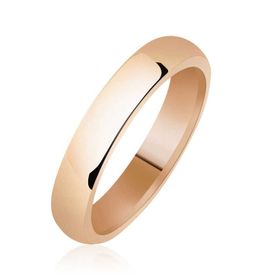 Gumush T5455 PB 4 mm Düz Bombeli Rose Gümüş Alyans