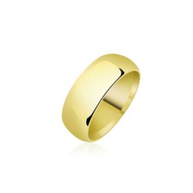 Gumush T5459 PB 8 mm Düz Bombeli Gold Gümüş Alyans