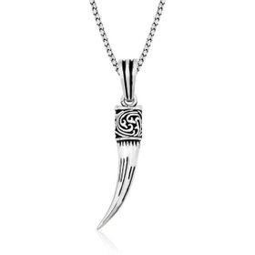 Gumush T5558 PB Fil Dişi Gümüş Kolye