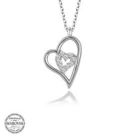 Gumush T5709 Swarovski Taşlı Kalp Kadın Gümüş Kolye