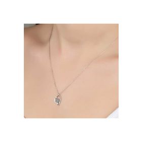 Gumush T5710 Swarovski Taşlı Kalp Kadın Gümüş Kolye