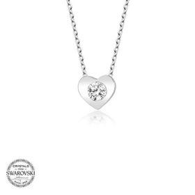 Gumush T5713 Swarovski Taşlı Kalp Gümüş Kadın Kolye