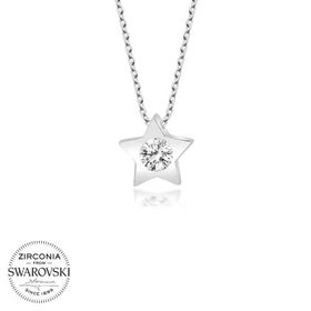 Gumush T5729 Swarovski Taşlı Yıldız Gümüş Kadın Kolye