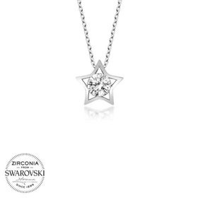 Gumush T5732 Swarovski Taşlı Yıldız Gümüş Kadın Kolye