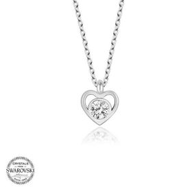 Gumush T5733 Swarovski Taşlı Kalp Gümüş Kadın Kolye