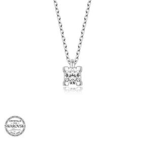 Gumush T5734 Swarovski Taşlı Tektaş Gümüş Kadın Kolye