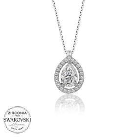 Gumush T5742 Swarovski Taşlı Tektaş Gümüş Kadın Kolye