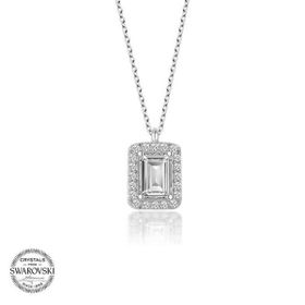 Gumush T5748 Swarovski Taşlı Baget Gümüş Kadın Kolye
