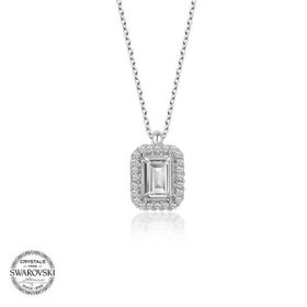Gumush T5749 Swarovski Taşlı Baget Gümüş Kadın Kolye