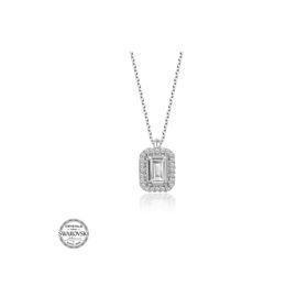 Gumush T5749 Swarovski Taşlı Baget Gümüş Kadın Kolye