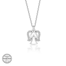 Gumush T5783 PB Swarovski Taşlı Melek Gümüş Kolye