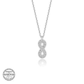 Gumush T5788 PB Swarovski Taşlı Sonsuzluk Gümüş Kolye