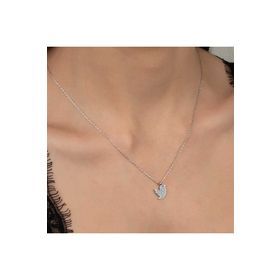 Gumush T5803CN Swarovski Taşlı Kuş Kadın Gümüş Kolye