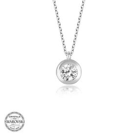 Gumush T5847 Swarovski Taşlı Tektaş Gümüş Kadın Kolye