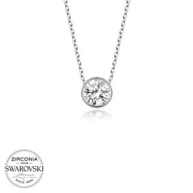 Gumush T5849 Swarovski Taşlı Tektaş Gümüş Kadın Kolye