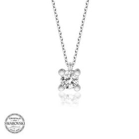 Gumush T5881 Swarovski Taşlı Tektaş Gümüş Kadın Kolye