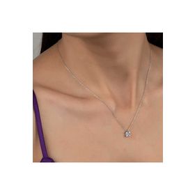 Gumush T5881 Swarovski Taşlı Tektaş Gümüş Kadın Kolye